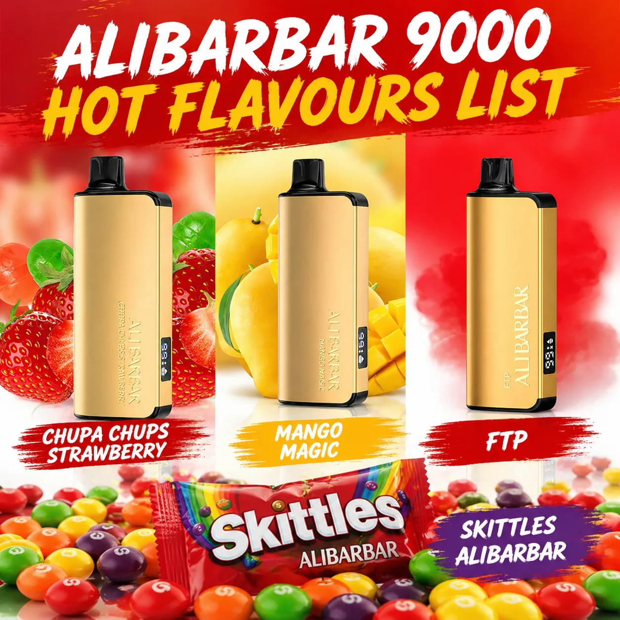 Alibarbar Ingot 9000 flavours product image for VapeWellAus Australia buying guide